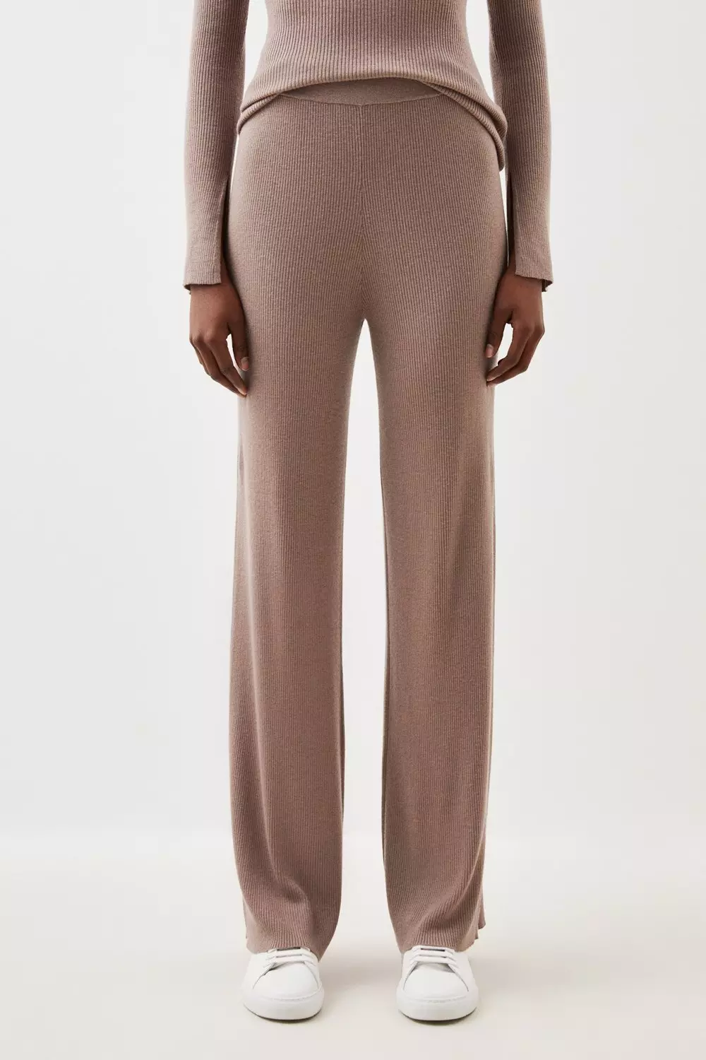 Cashmere Blend Knit Trousers | Karen Millen
